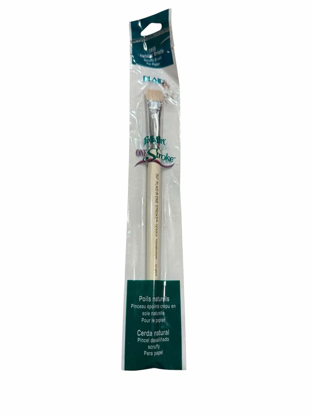 FolkArt One Stroke Donna Dewberry 1855 Natural Bristle 1/2-Inch Scruffy Brush